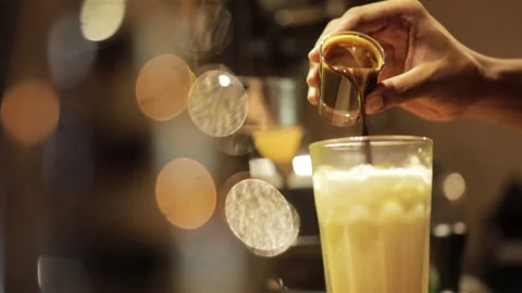 Close up Coffee making, Capuccino making cinematic, Barista making coffee latte Stock Footage 164396750