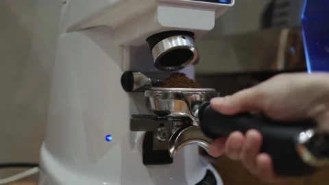 Close-Up. Coffee Making Process In Professional Stock Footage 163240404