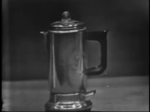 Close-up of coffee percolator Stock Footage 260256663