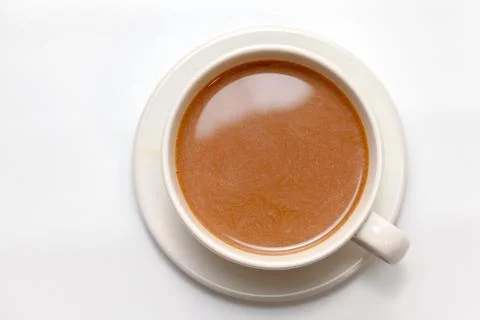 Close up of coffee on white background Stock Photos