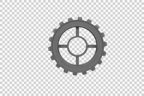 Close-up of cog and wheel Stock Illustration