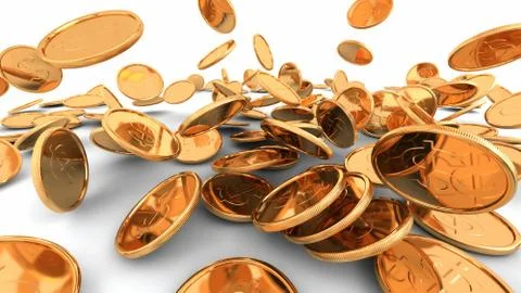 Close-up of a coin with the image of a dollar Stock Illustration