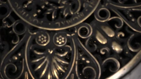 Close up of coins under a grate, St Peters Basilica, Rome Stock Footage 137557111