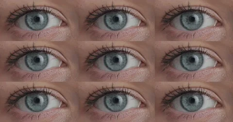 Close-up collage with eyes. blue eye Stock Footage 201539376