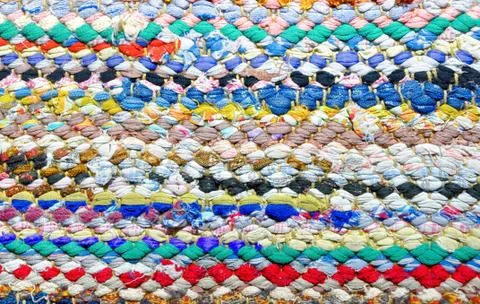 Close up of colored carpet pattern background Stock Photos