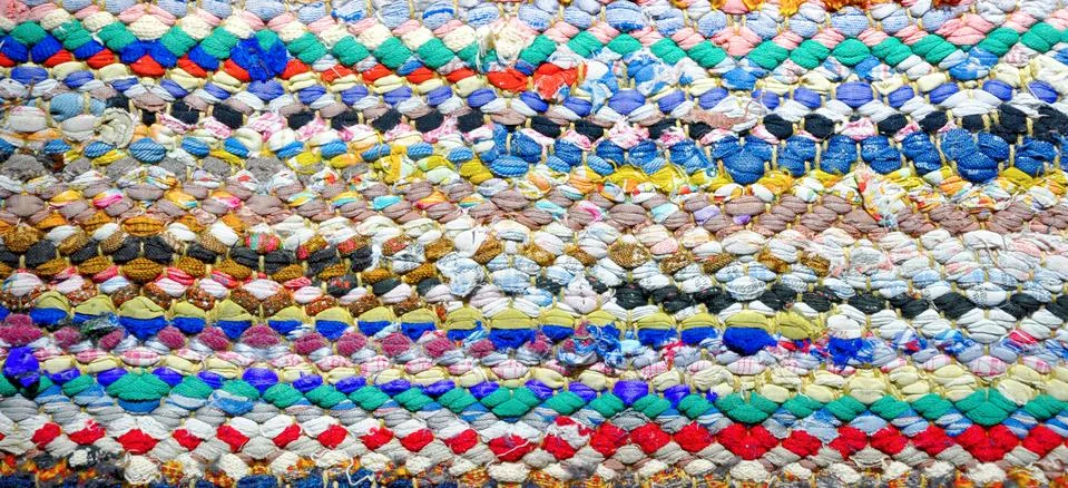 Close up of colored carpet pattern background Stock Photos