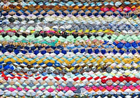 Close up of colored carpet pattern background Stock Photos