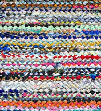 Close up of colored carpet pattern background Stock Photos