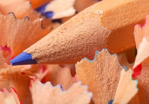 Close up of colored pencils Stock Photos
