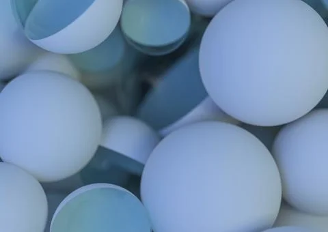 Close up of colorful balls abstract background. 3D illustration Stock Illustration