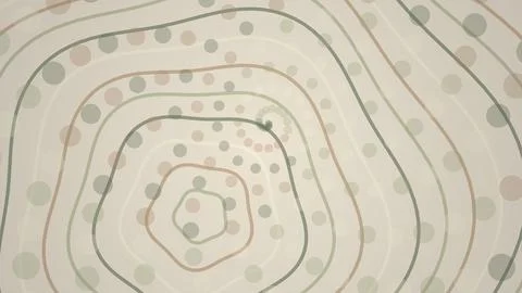 Close-up of colorful concentric circle pattern on paper Stock Illustration