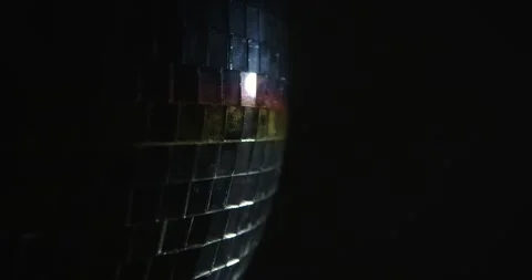 Close Up of a Colorful Disco Ball Reflection Stock Footage 328015551