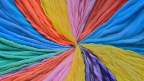 Close up of colorful fabrics Stock Footage 303630053