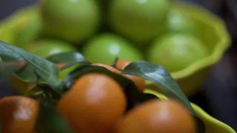 Close-up of colorful fresh fruit on the table. Stock Footage 201602469