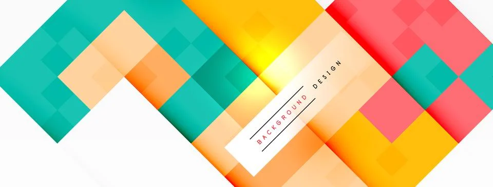 A close up of a colorful geometric pattern on a white background Illustrazione stock
