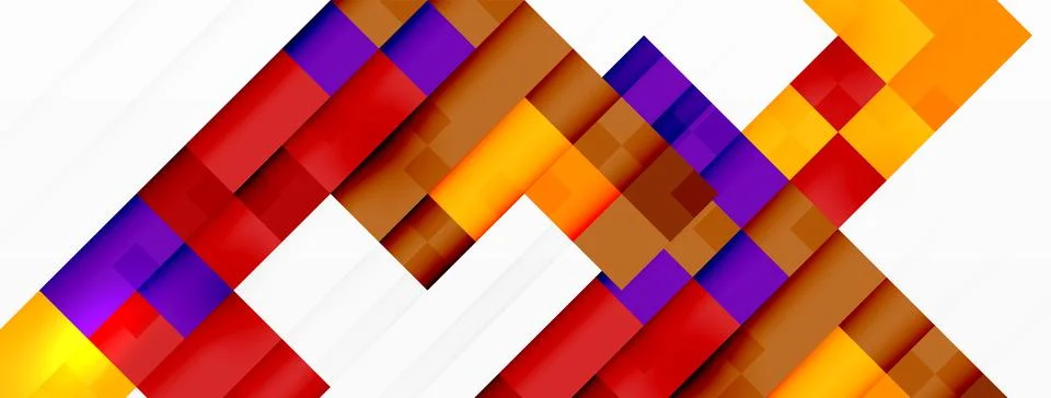 A close up of a colorful geometric pattern on a white background Stock Illustration
