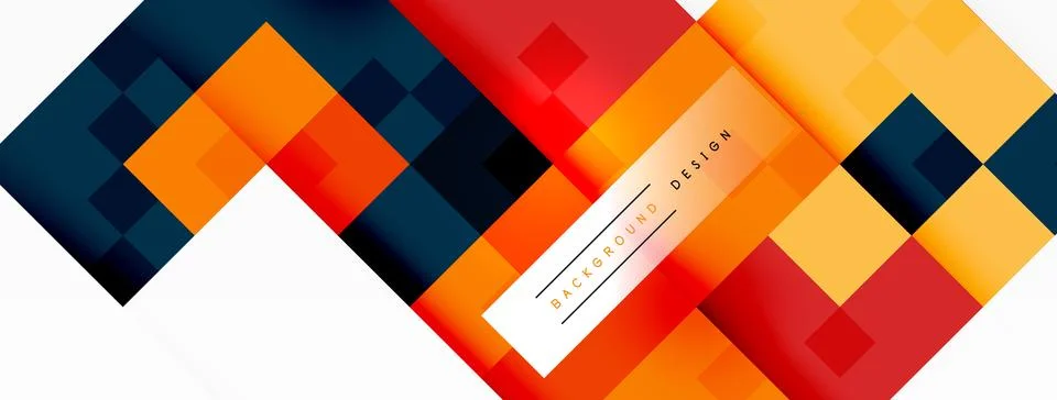 A close up of a colorful geometric pattern on a white background Illustrazione stock