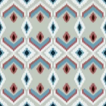 Close-up of colorful geometric patterned fabric design Stock Illustration