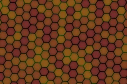Close-up of colorful hexagonal tiles in a pattern Stock Illustration