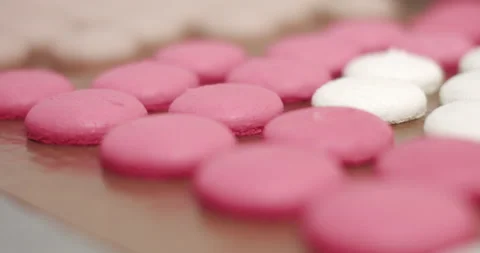 Close Up Colorful Macarons Dessert In Bakery Shop. Stock Footage 150268449