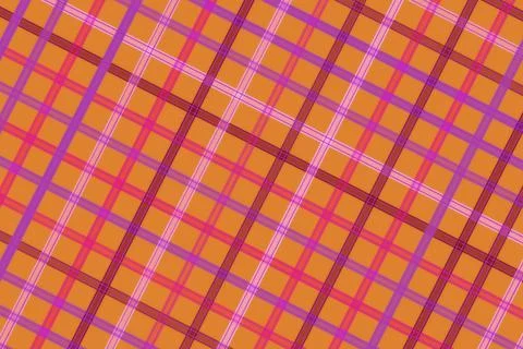 Close-up of colorful microchip circuit board with orange purple Stock Illustration