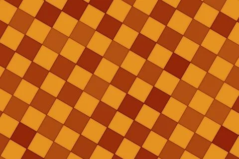 Close-up of a colorful mosaic tile pattern with orange shades Stock Illustration