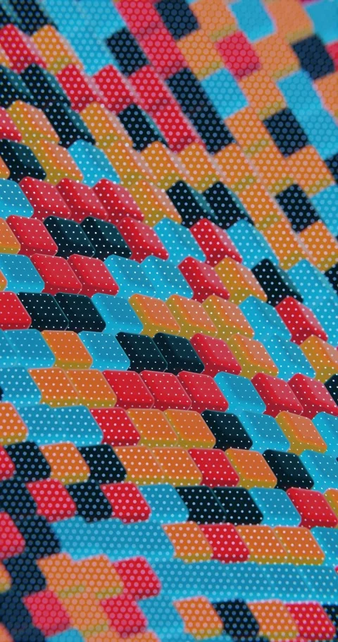 A close up of a colorful pattern on a piece of fabric Stock Footage 309929184