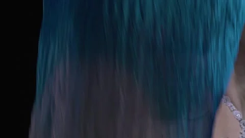 Close up of the colorful performance using fans with cloth on them Stock Footage 138006177