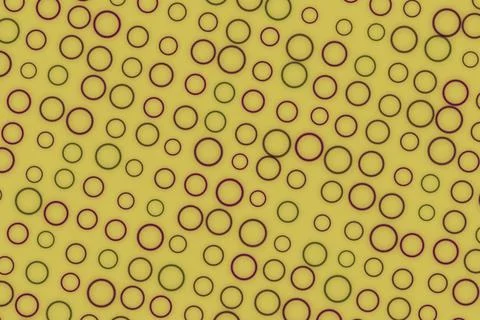 Close-up of colorful ring pattern on yellow background Illustrazione stock
