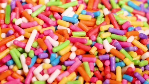 Close-Up of Colorful Sprinkles Texture Stock Footage 312194296
