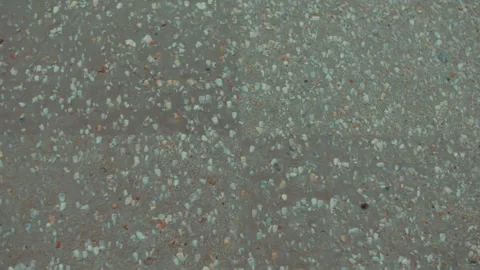 Close-Up of Colorful Terrazzo Floor Surface with Stone Chips in Static View Stock Footage 344040237