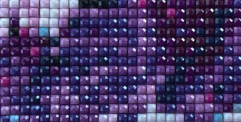 Close-up, colorful texture square diamond embroidery brigh Stock Photos