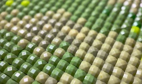 Close-up, colorful texture square diamond embroidery bright. Hobbies and Stock Photos