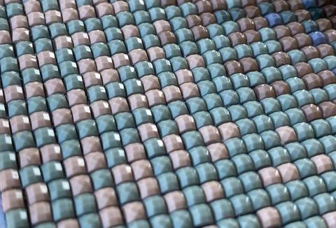 Close-up, colorful texture square diamond embroidery bright Stock Photos