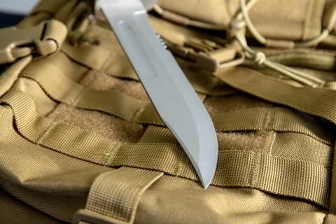 Close up of a combat knife Foto stock