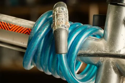 Close up combination padlock with number pattern Stockfoto's