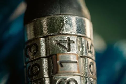 Close up combination padlock with number pattern Stock Photos