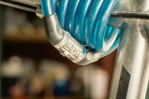 Close up combination padlock with number pattern Stock Photos