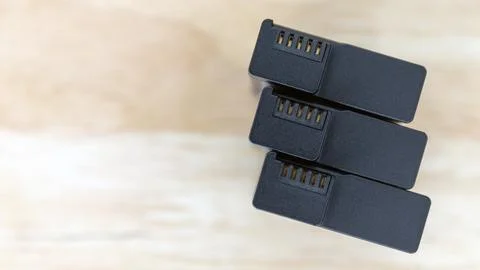Close up Combo Battery Pack of the action camera.bateria 3 Stock Photos