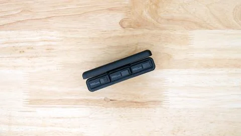 Close up Combo Battery Pack of the action camera. Stock Photos