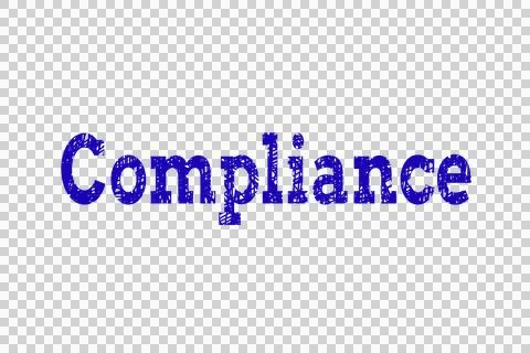 Close up of Compliance text Stock Illustration