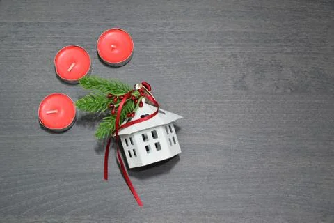 Close up of a composition of Christmas decorations Stock-Fotos