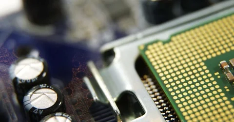 Close-up of computer chip 库存影片 70474804