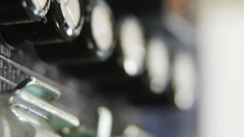 Close-up of computer chip Stock Footage 300649844