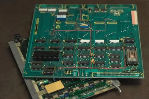 Close-up of computer chip 스톡 일러스트