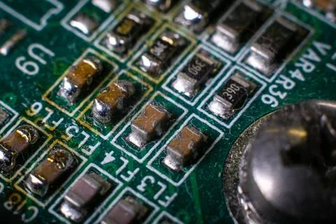 Close-up of a computer chip Stock Photos