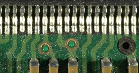 Close-up On Computer Circuit Board background technology Stock-Footage 336585487
