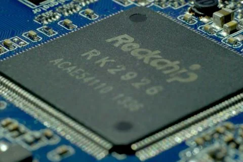 Close up of computer circuit board Stock Photos