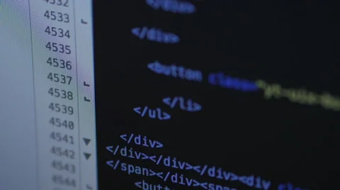 Close-Up Of Computer Code Stock Footage 68378715