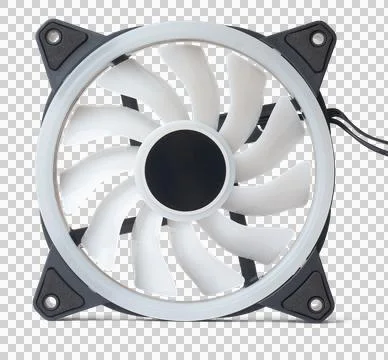 Close-up of computer cooling fan isolated Stock Photos